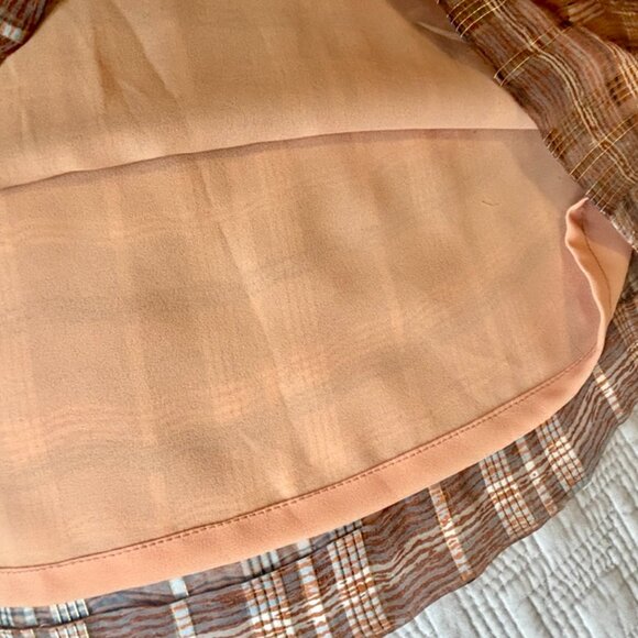 1960s Chiffon Dress with Shoulder bows - Picture 2 of 8